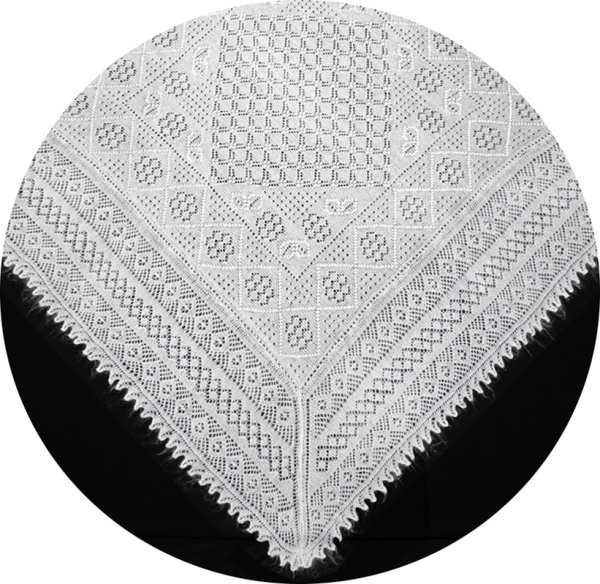 Оренбургский пуховый платок вязальщицы