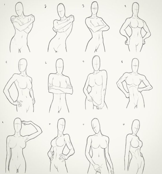 Позы для рисования скрещенные руки