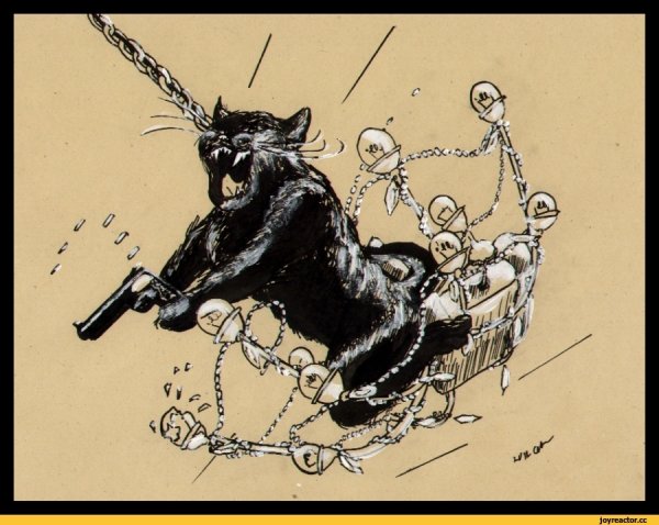 Кот Бегемот рисунок с примусом