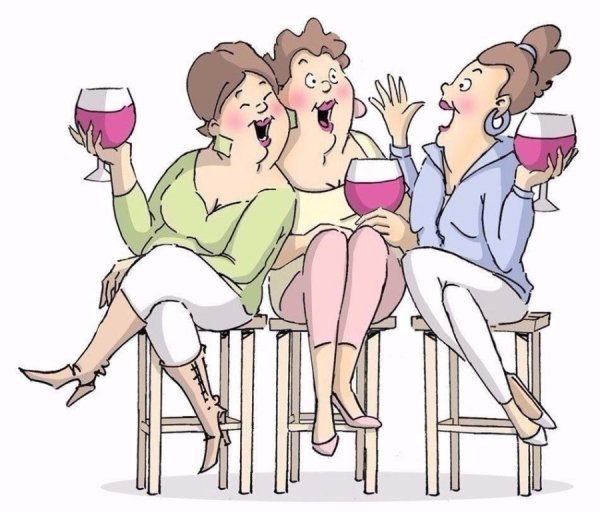 Подруги карикатура
