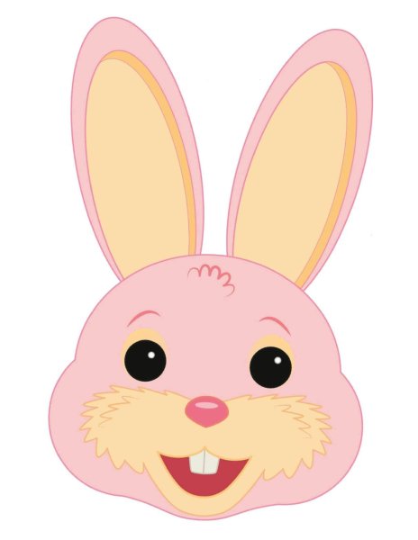 Мордочка зайца раскраска