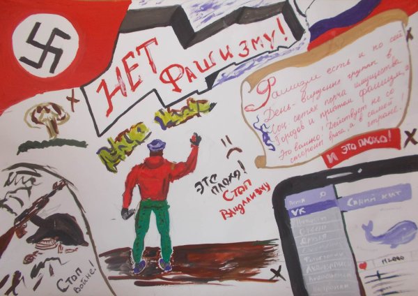 Детские рисунки на тему нет фашизму