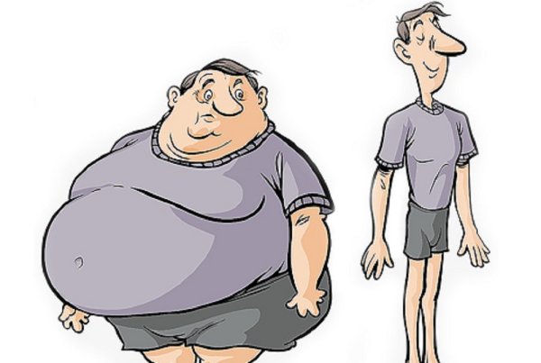 Толстый и стройный человек