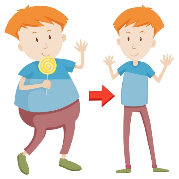 Толстый и худой ребенок