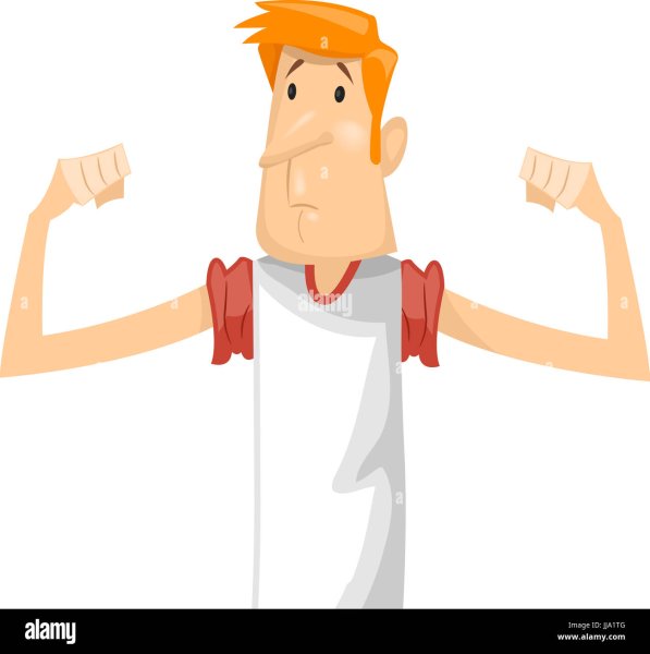 Худой человек мультяшный