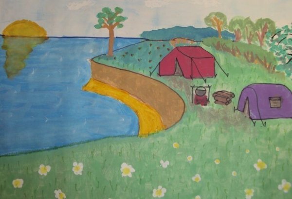 Рисунок на тему отдых летом