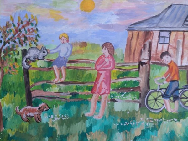 Рисунок на тему летний отдых