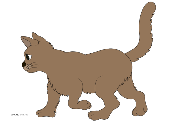 Мультяшный кот сбоку