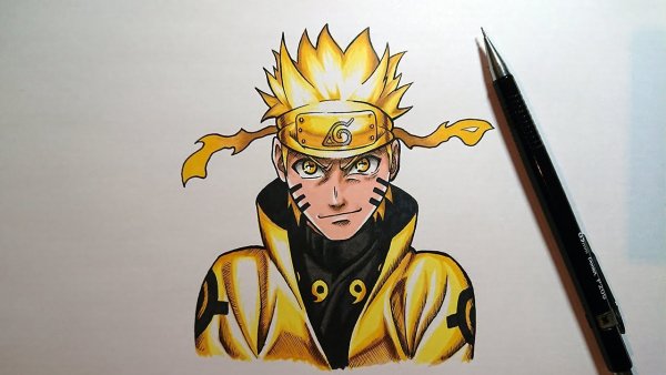 Наруто Узумаки рисовать