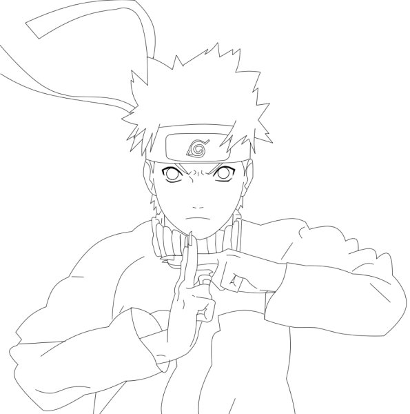 Раскраска Наруто Узумаки