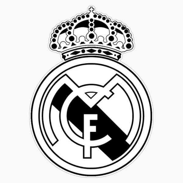 Реал Мадрид эмблема черно белая