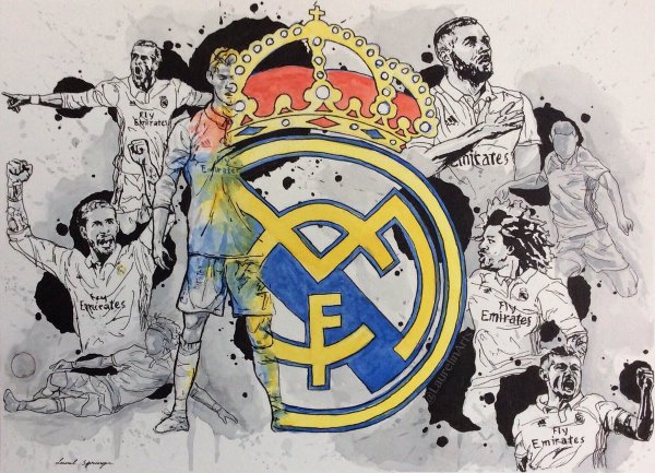 Эмблема Реал Мадрид раскраска