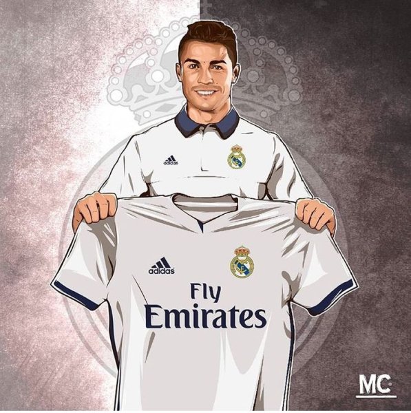 Рисунки знак Барселоны и Реал Мадрид