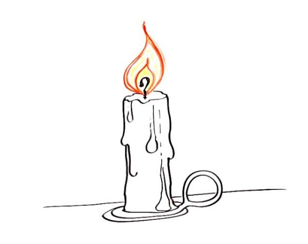 Свеча памяти нарисовать