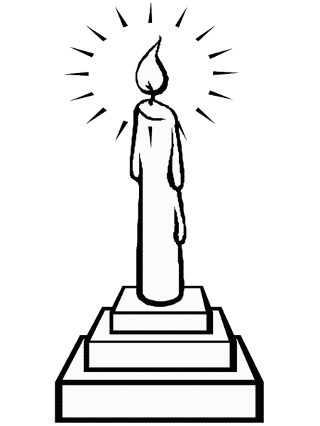 Свеча памяти раскраски для детей