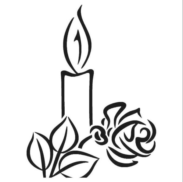 Пламя свечи трафарет