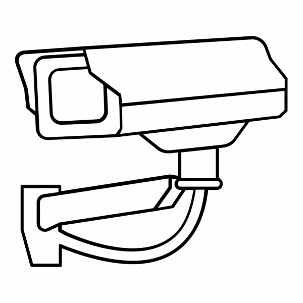 Камера видеонаблюдения черно-белое изображение