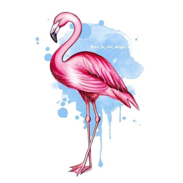 Фламинго сахарная картинка