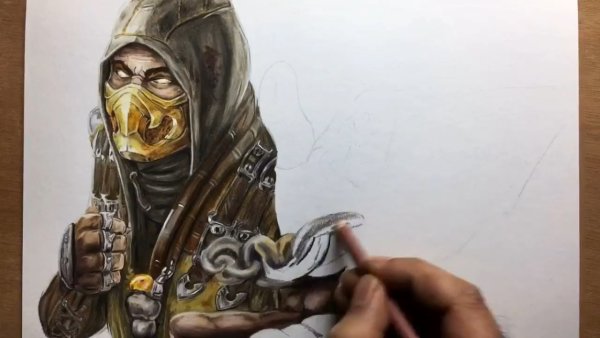 Mortal Kombat Scorpion drawing