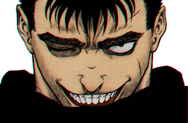 Гатс Берсерк улыбается