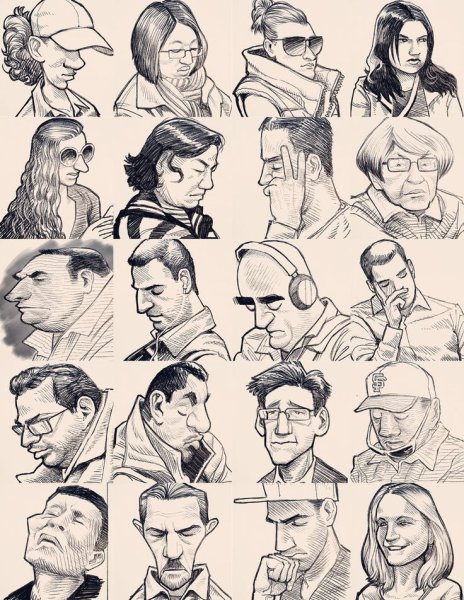 Скетчи персонажей