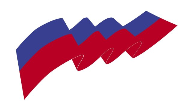 Флаг России лента сбоку