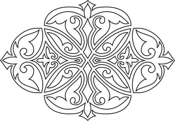 Казахский орнамент раскраска