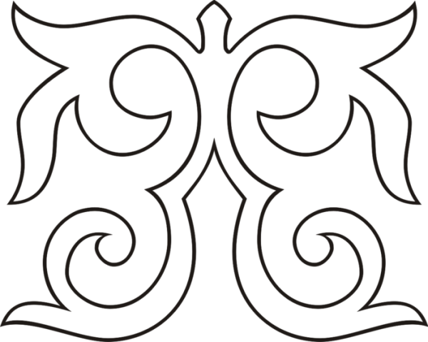 Казахский национальный орнамент Кошкар муйиз