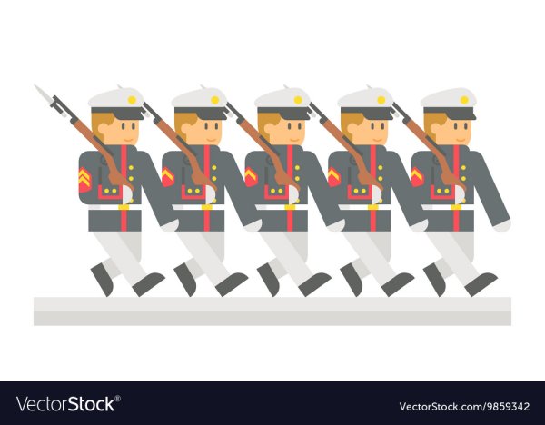 Военный марш иллюстрация
