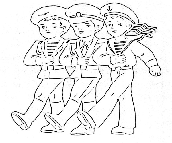 Раскраска военный парад