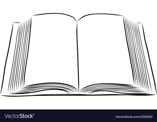 Эскиз раскрытой книги