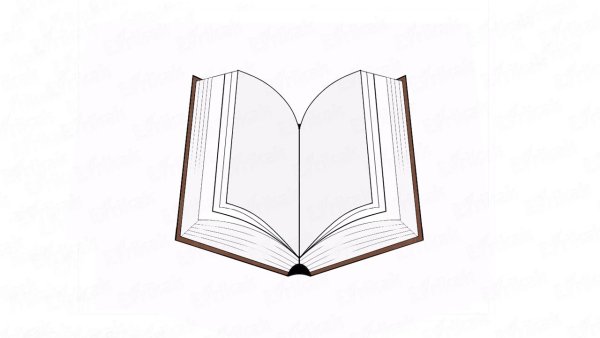 Рисунок книжки в развернутом виде