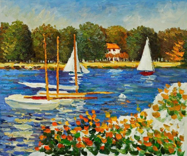 Клод Моне красные кувшинки