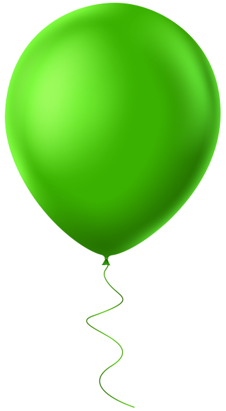 Зеленый воздушный шарик