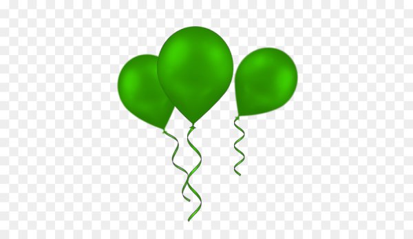 Зеленый шарик на прозрачном фоне