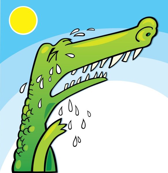 Крокодил плачет для детей