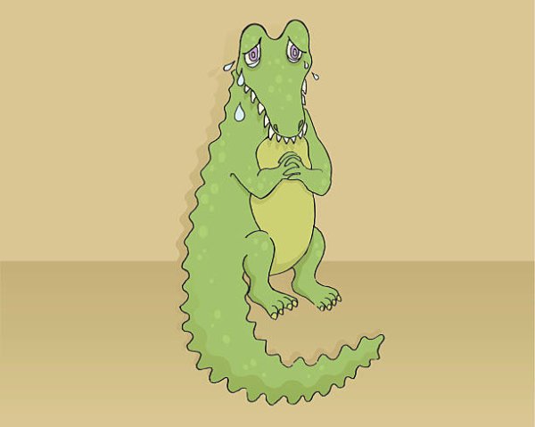 Грустный крокодил