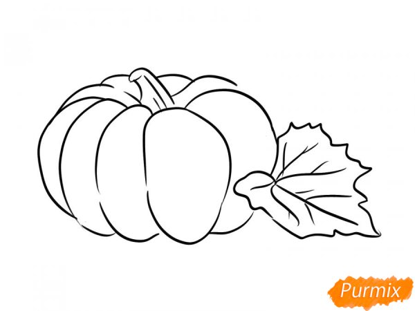 Поэтапное рисование тыквы для детей