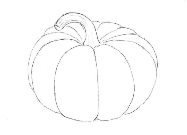 Тыква рисунок карандашом