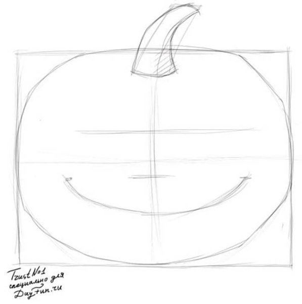 Тыква пошаговое рисование
