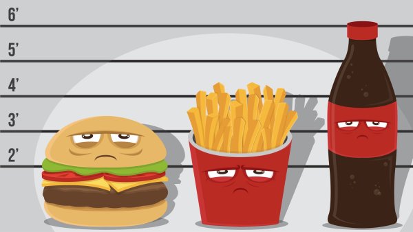 Вредная еда иллюстрации