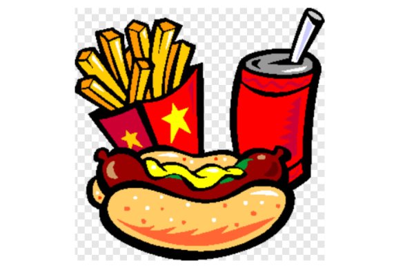 Здоровое питание и вредное питание мультяшный