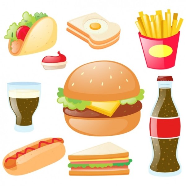 Вредные продукты мультяшные