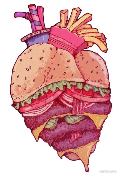 Вредная еда рисунок