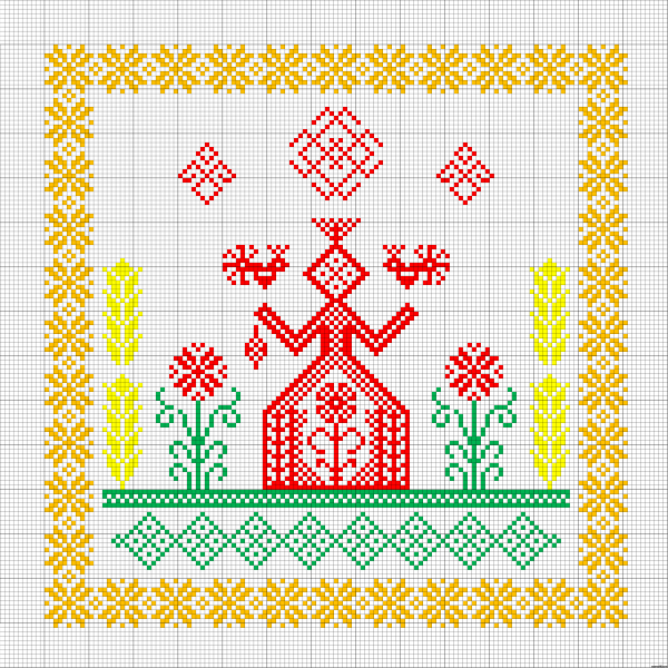 Славянский оберег Макошь вышивка