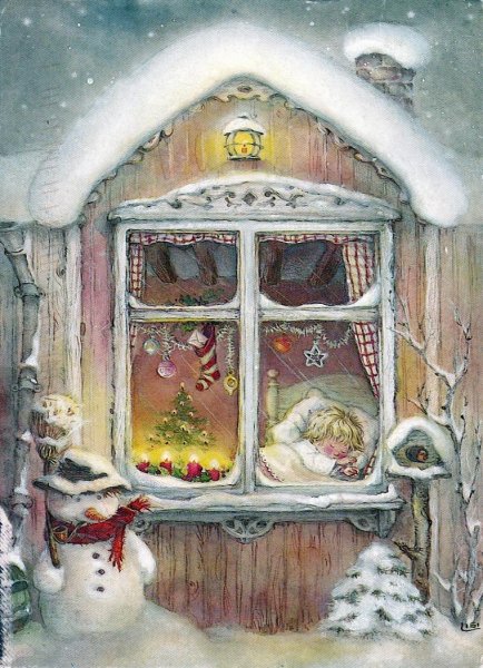 Художник Лизи Мартин Рождество