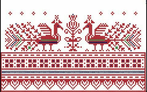 Чувашский орнамент вышивка крестом