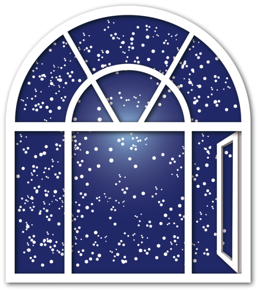 Новогоднее окно клипарт