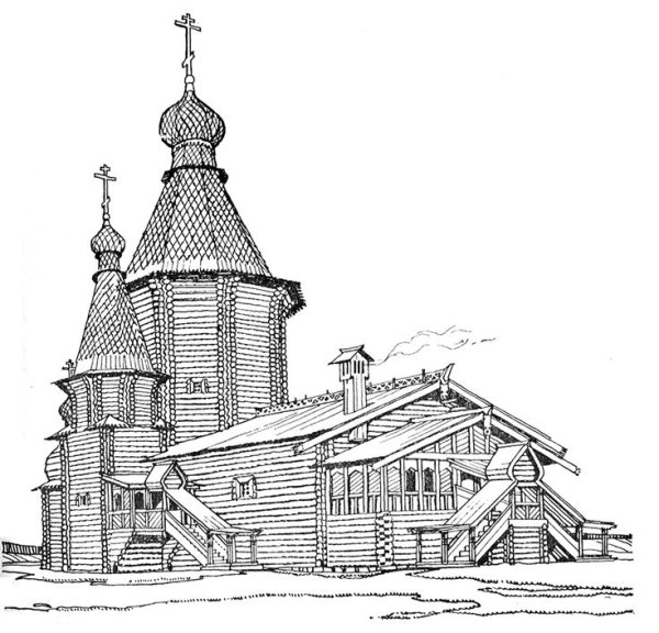 Музей деревянного зодчества в Суздале раскраска