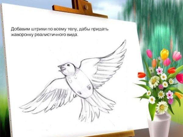 Рисование жаворонка